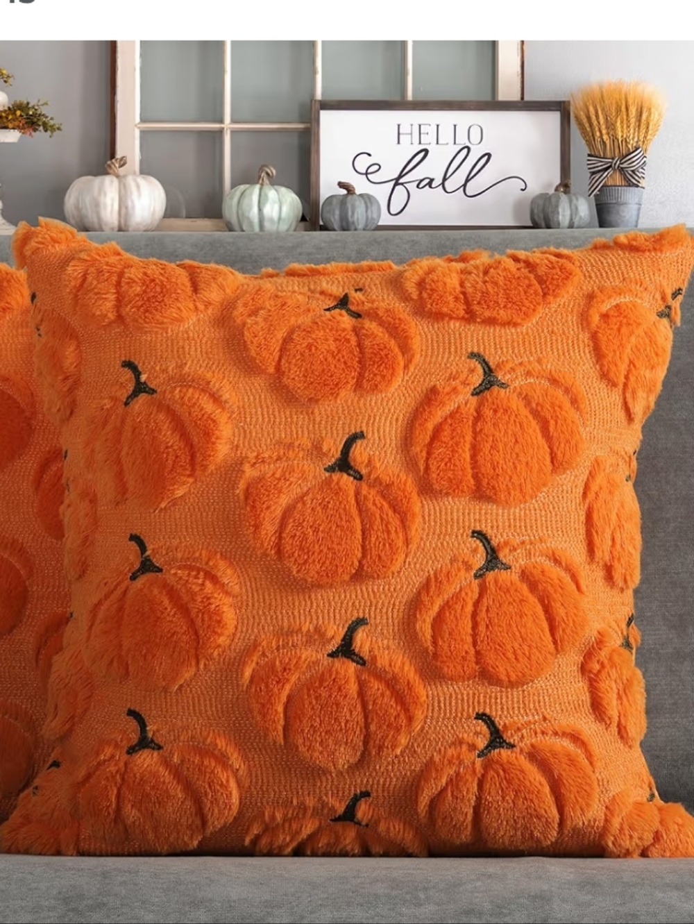 Plush Pumpkin Throw Pillow  - Bright Orange